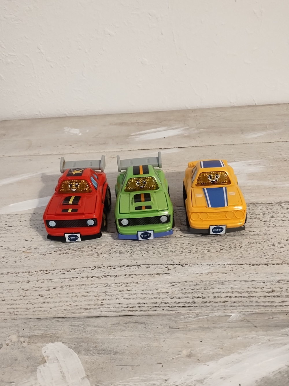 VTech Go Go Smart Wheels Revved Up Blue & Red Race Car Lot Of 3 very good